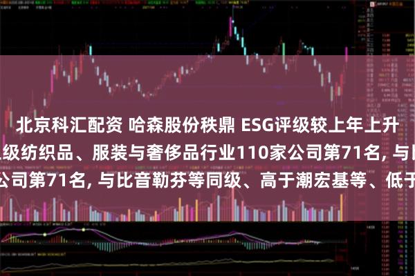 北京科汇配资 哈森股份秩鼎 ESG评级较上年上升至BBB, 位居GICS三级纺织品、服装与奢侈品行业110家公司第71名, 与比音勒芬等同级、高于潮宏基等、低于凤竹纺织等